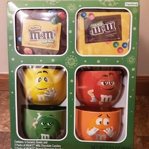 Collectors Edition M&Ms Ceramic Glass Bowls & Candy